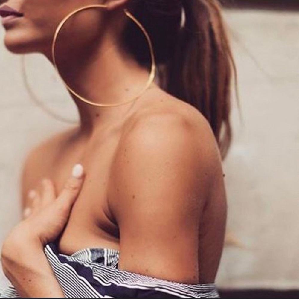 Bohemian oversized hoop earrings